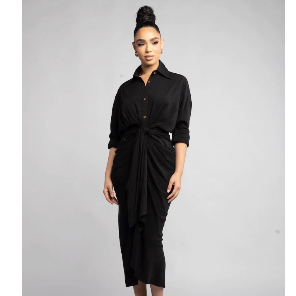 Long Sleeve, Button-Down Midi Dress NEVER WORN